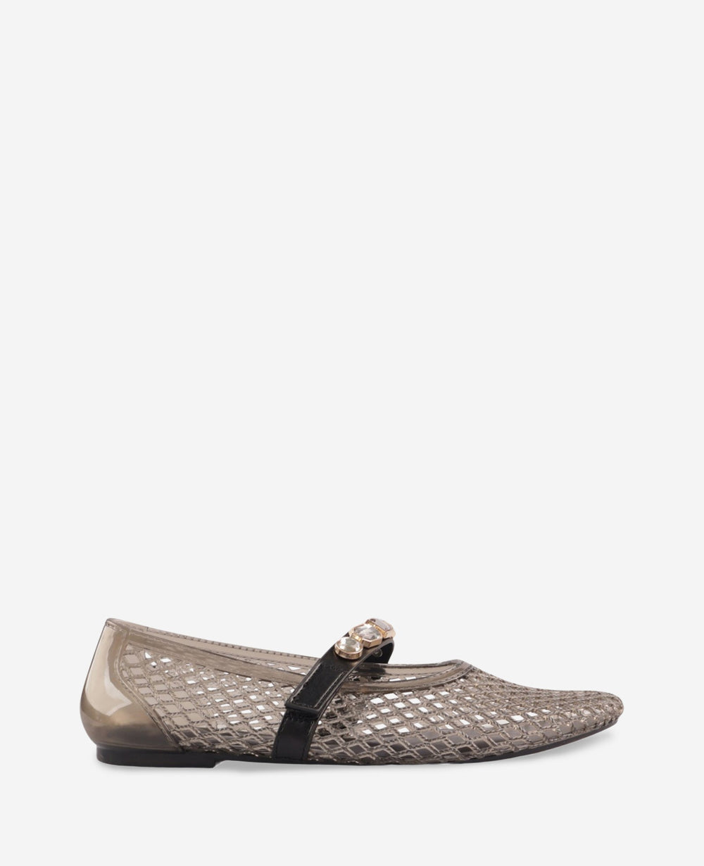 Jazzy Stone Embellished Ballet Flat | Kenneth Cole SMOKE
