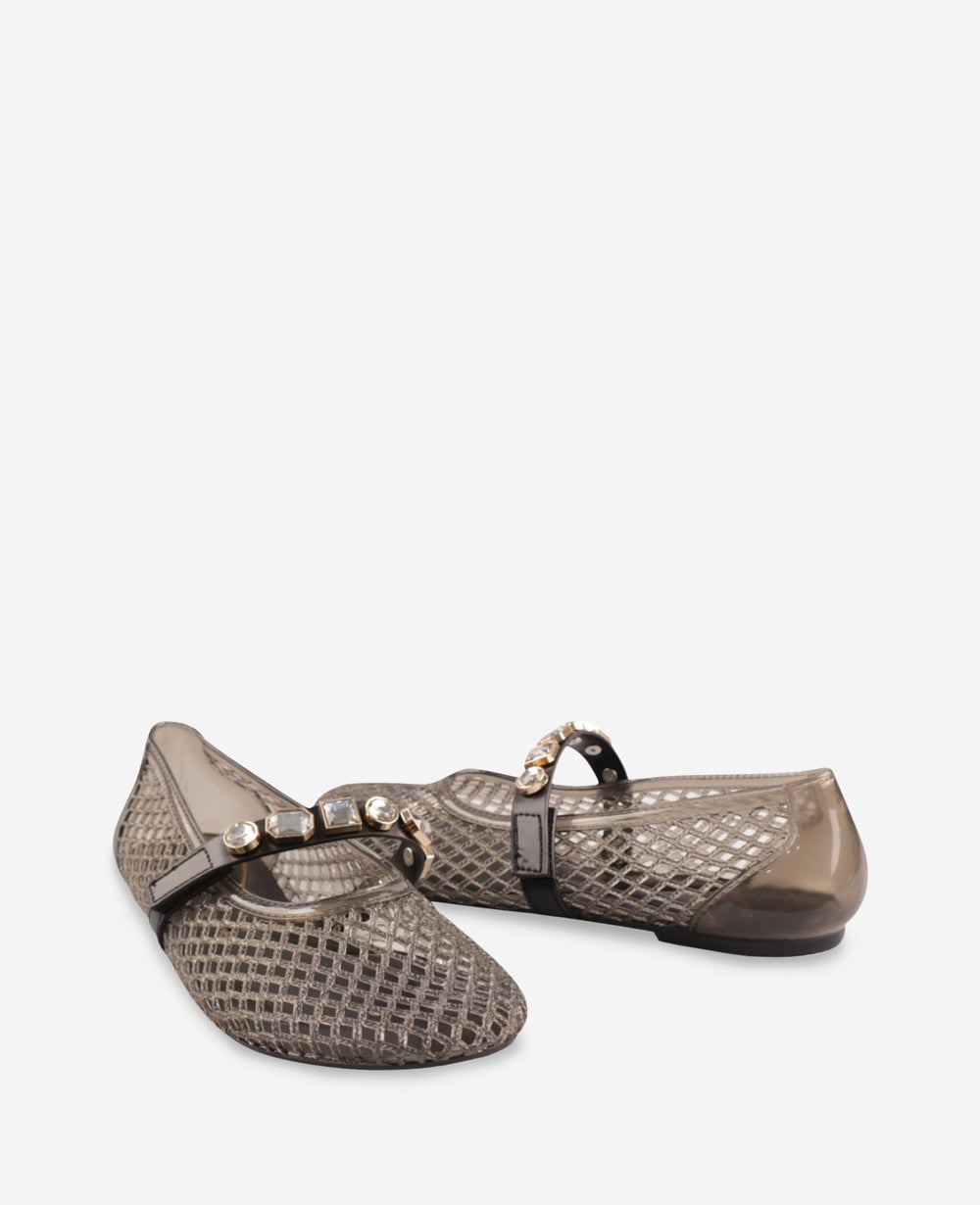 Jazzy Stone Embellished Ballet Flat | Kenneth Cole SMOKE