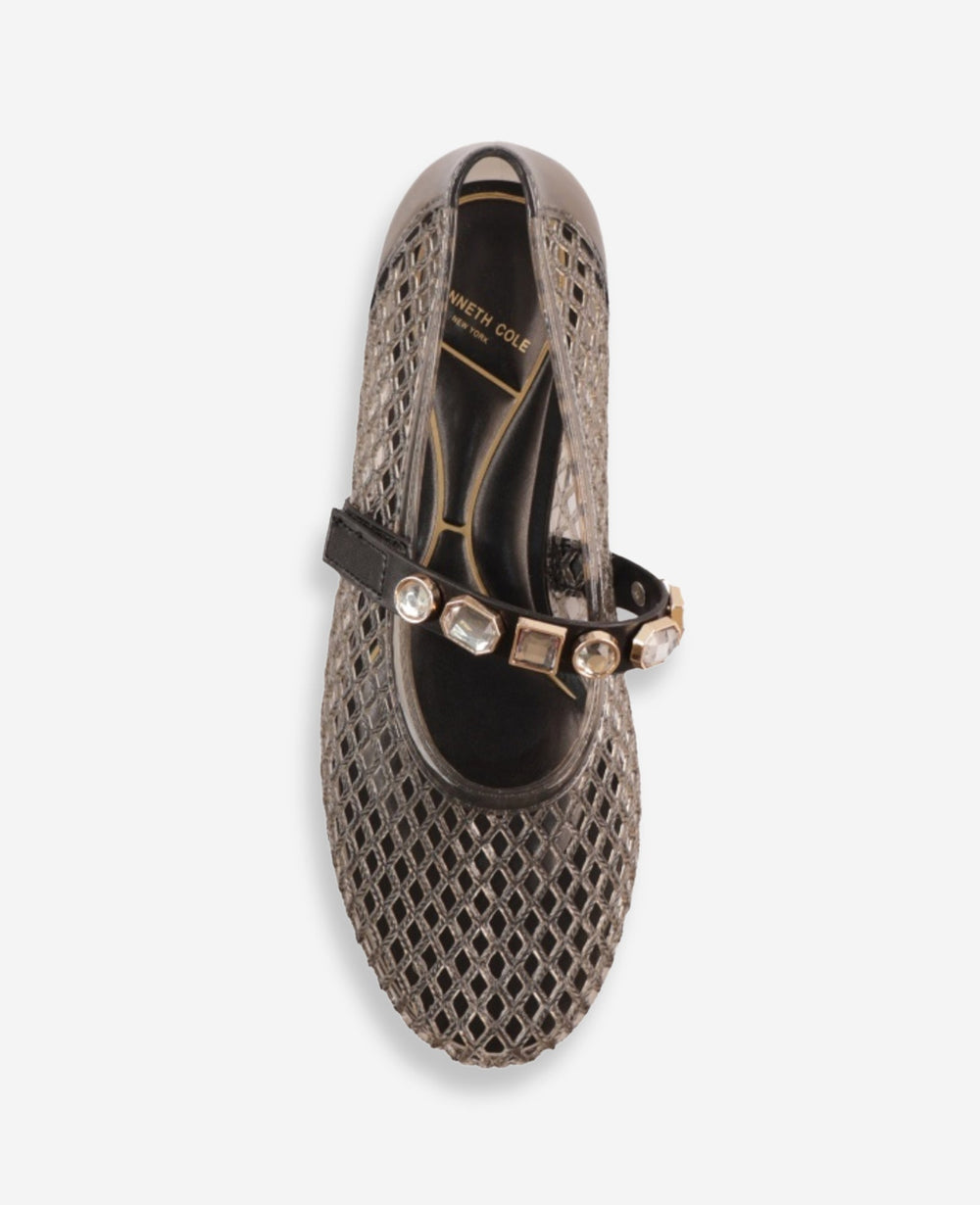 Jazzy Stone Embellished Ballet Flat | Kenneth Cole SMOKE