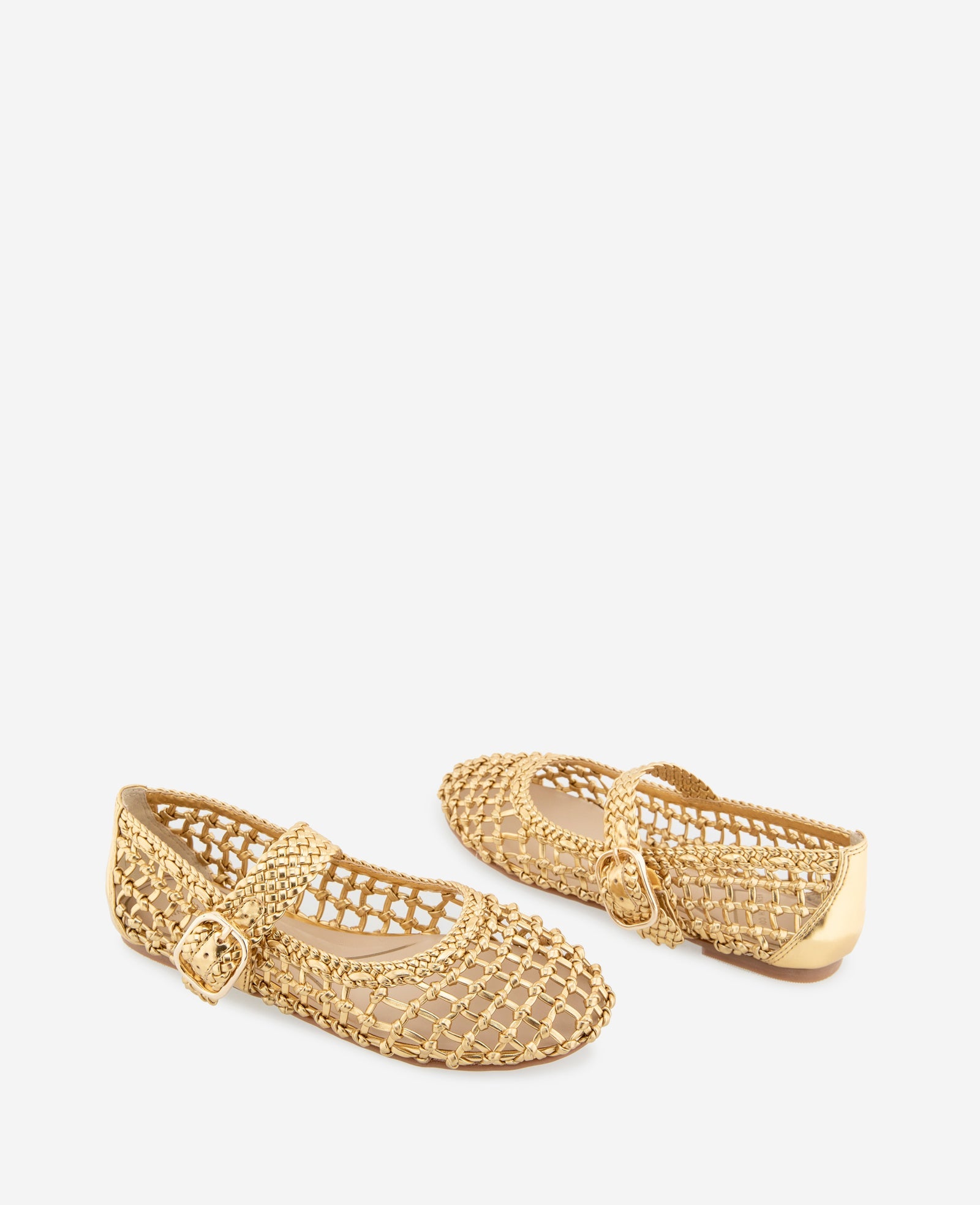 Tessa Metallic Woven Knotted Ballet Flat | Kenneth Cole GOLD WOVEN