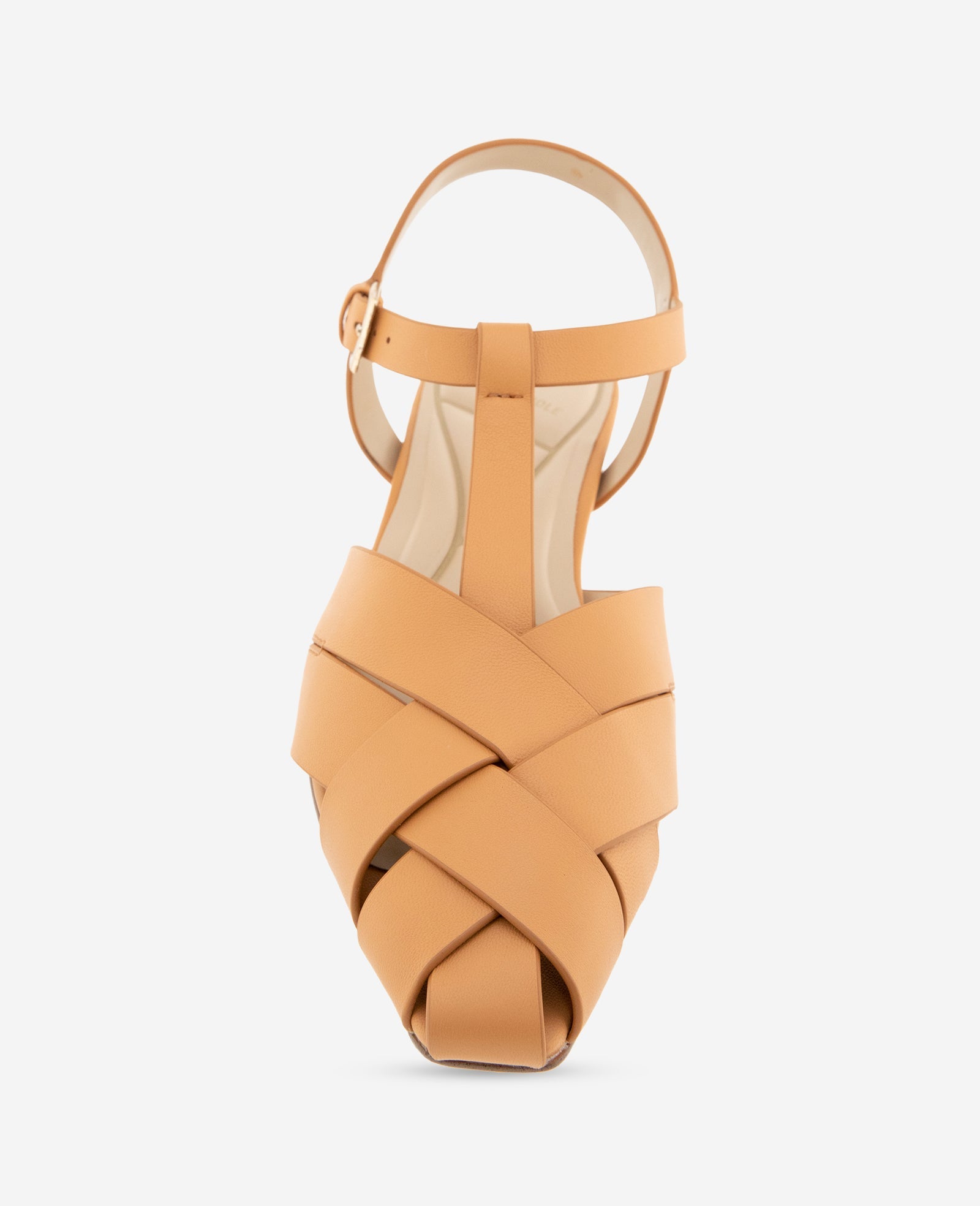 Bindy Woven Leather T-Strap Sandal | Kenneth Cole BUTTER LEATHER