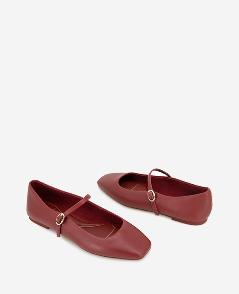 Shop Jasper Rio Red Leather Ballet Flat | Kenneth Cole | Kenneth Cole RIO RED LEATHER