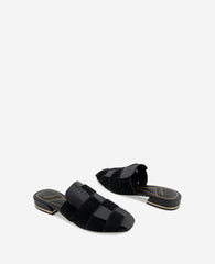 Faina Leather Fisherman Slide Sandal – Black | Kenneth Cole | Kenneth Cole BLACK LEATHER