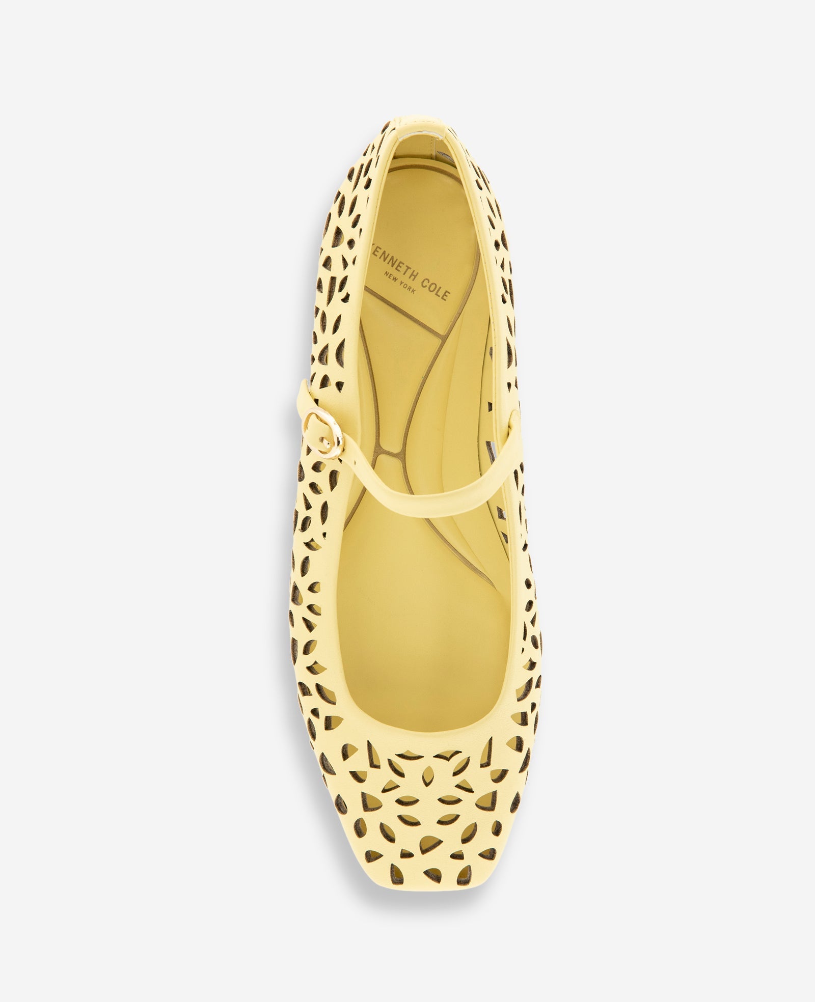 Jasper Perforated Leather Ballet Flat | Kenneth Cole BUTTER YELLOW