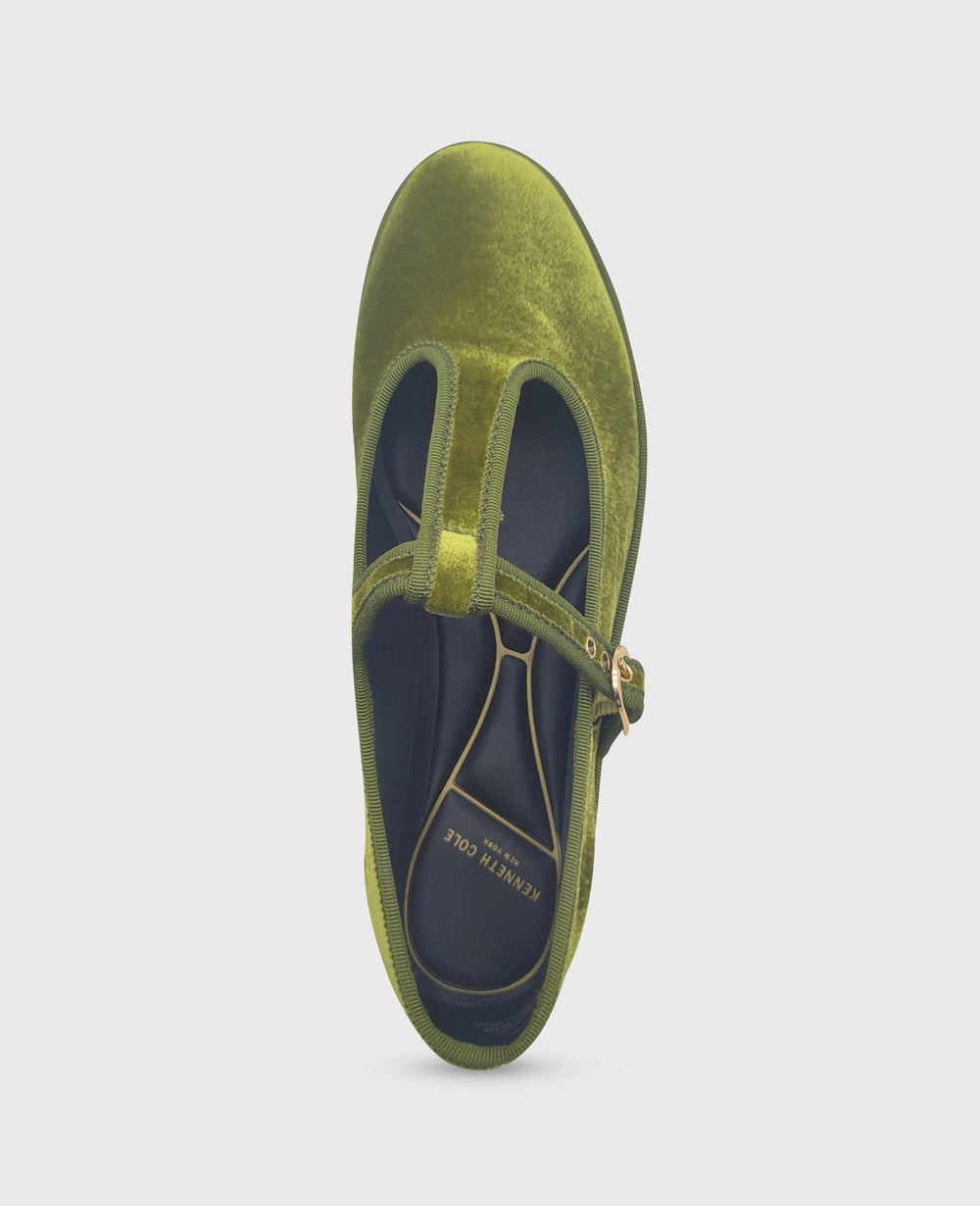 Verona Loden Velvet T-Strap Mary Jane Flat | Kenneth Cole | Kenneth Cole LODEN VELVET