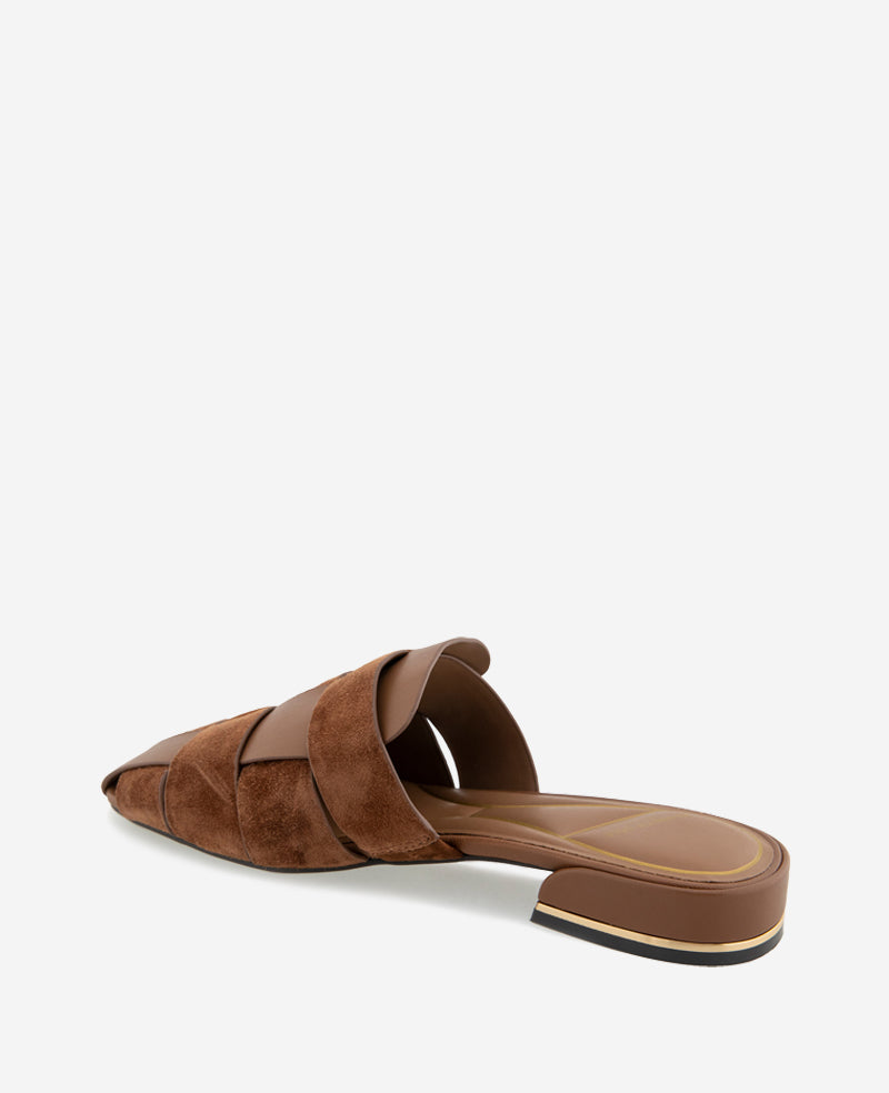 Faina Leather Fisherman Slide Sandal – Brown | Kenneth Cole | Kenneth Cole BROWN LEATHER