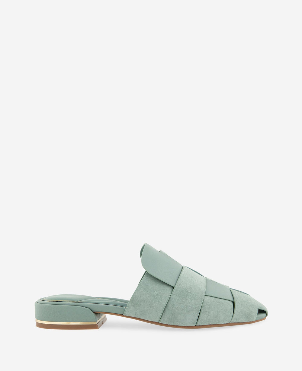 Faina Leather Fisherman Slide Sandal | Kenneth Cole AQUA LEATHER