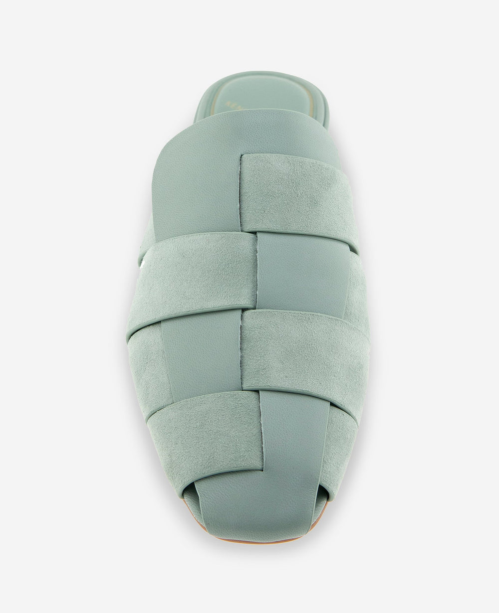 Faina Leather Fisherman Slide Sandal | Kenneth Cole AQUA LEATHER