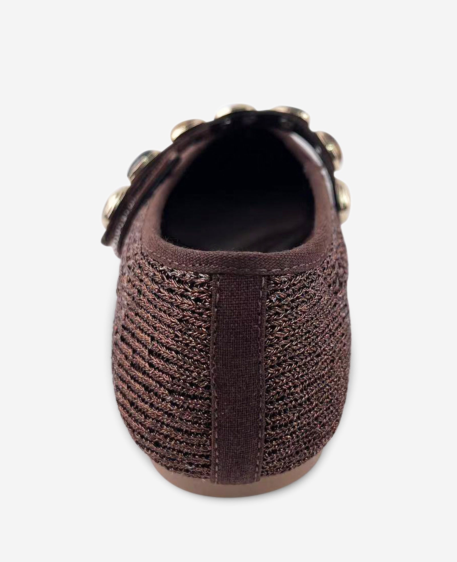 Zeta Woven Knit Stone Embellished Ballet Flat | Kenneth Cole BROWN KNIT
