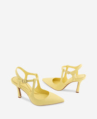 Romi Leather Ankle Slingback Heel | Kenneth Cole BUTTER YELLOW