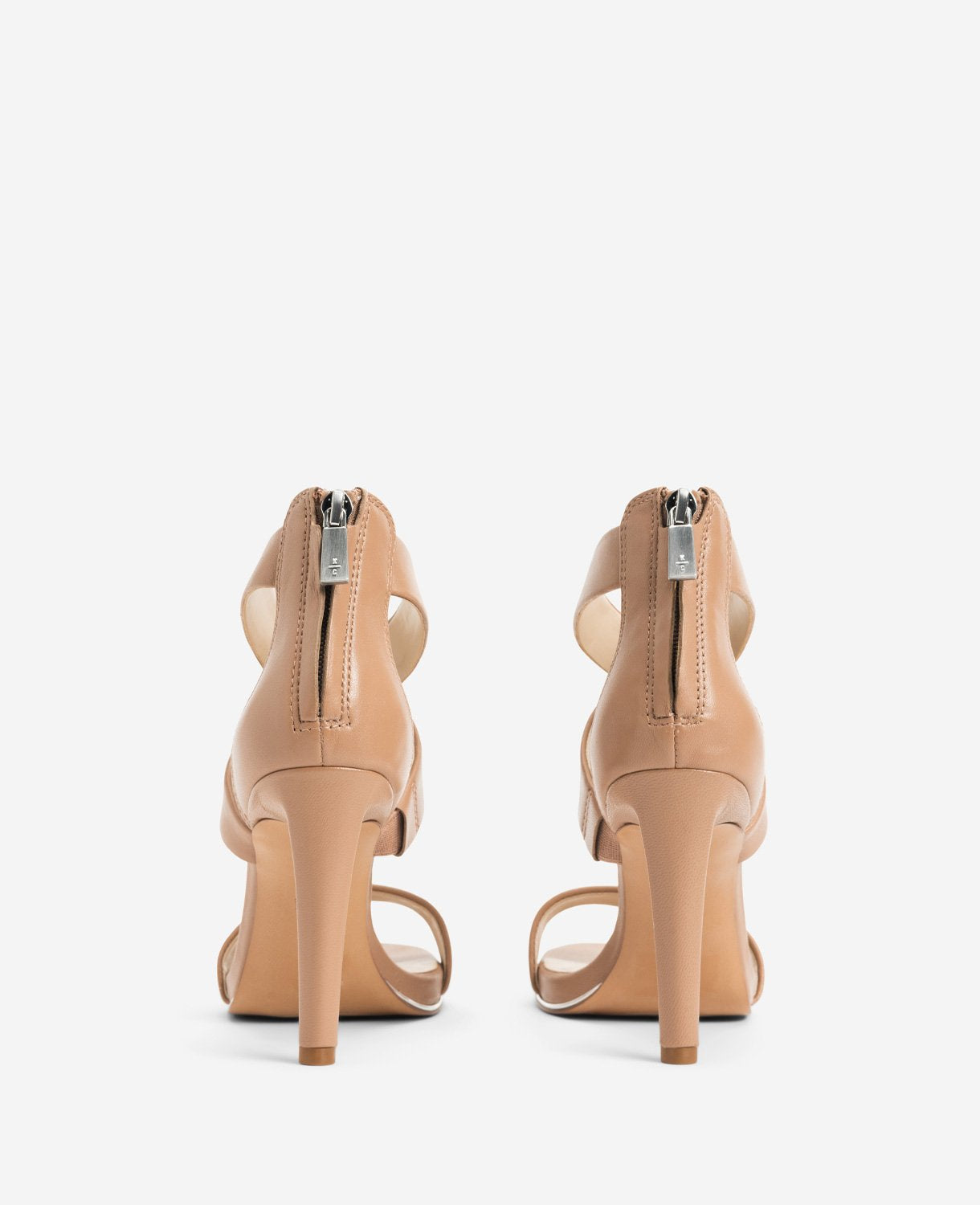 Brooke Cross Strap Heeled Sandal – Latte Leather | KC | Kenneth Cole LATTE