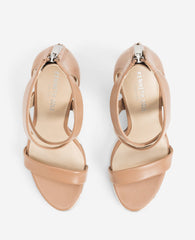 Brooke Cross Strap Heeled Sandal – Latte Leather | KC | Kenneth Cole LATTE