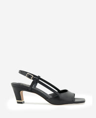 Anna Leather Open Toe Slingback Sandal | Kenneth Cole BLACK LEATHER