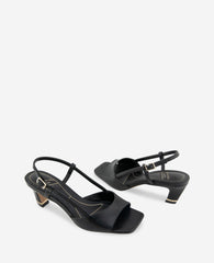 Anna Leather Open Toe Slingback Sandal | Kenneth Cole BLACK LEATHER