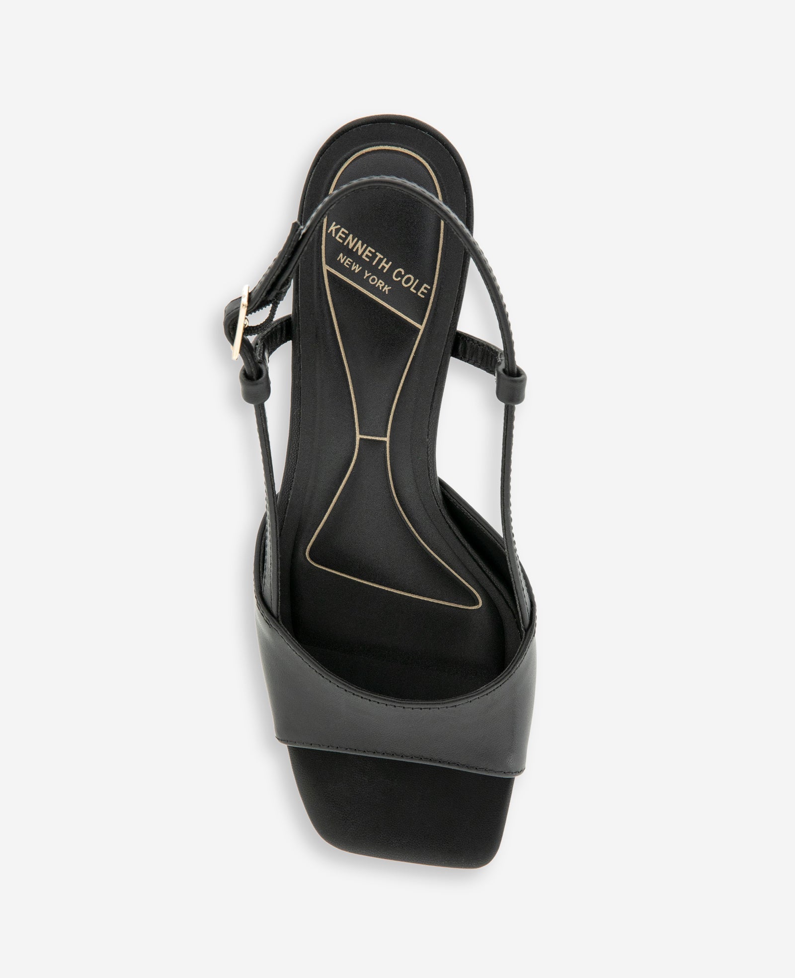 Anna Leather Open Toe Slingback Sandal | Kenneth Cole BLACK LEATHER