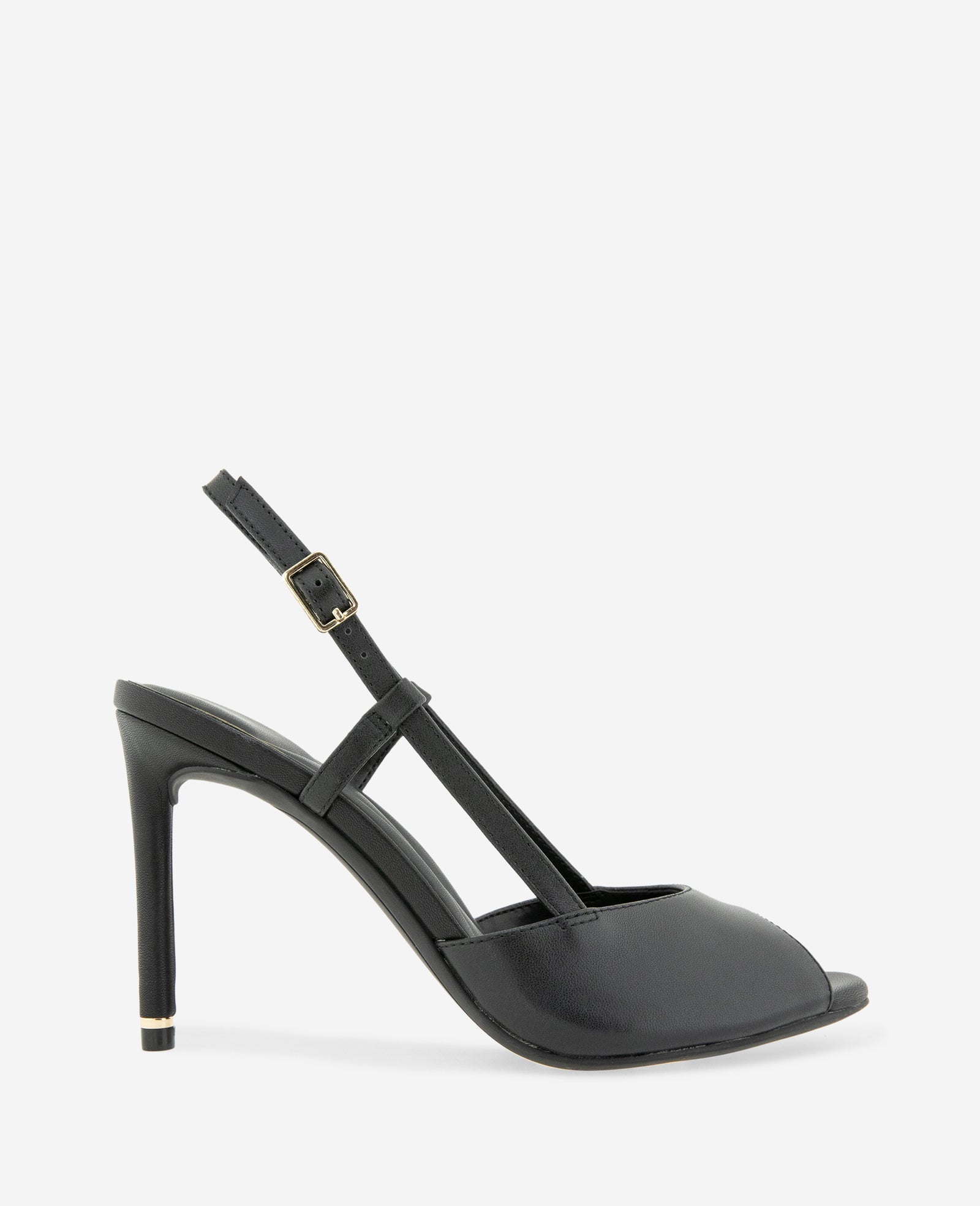 Londyn Leather Peep Toe Heel | Kenneth Cole BLACK LEATHER