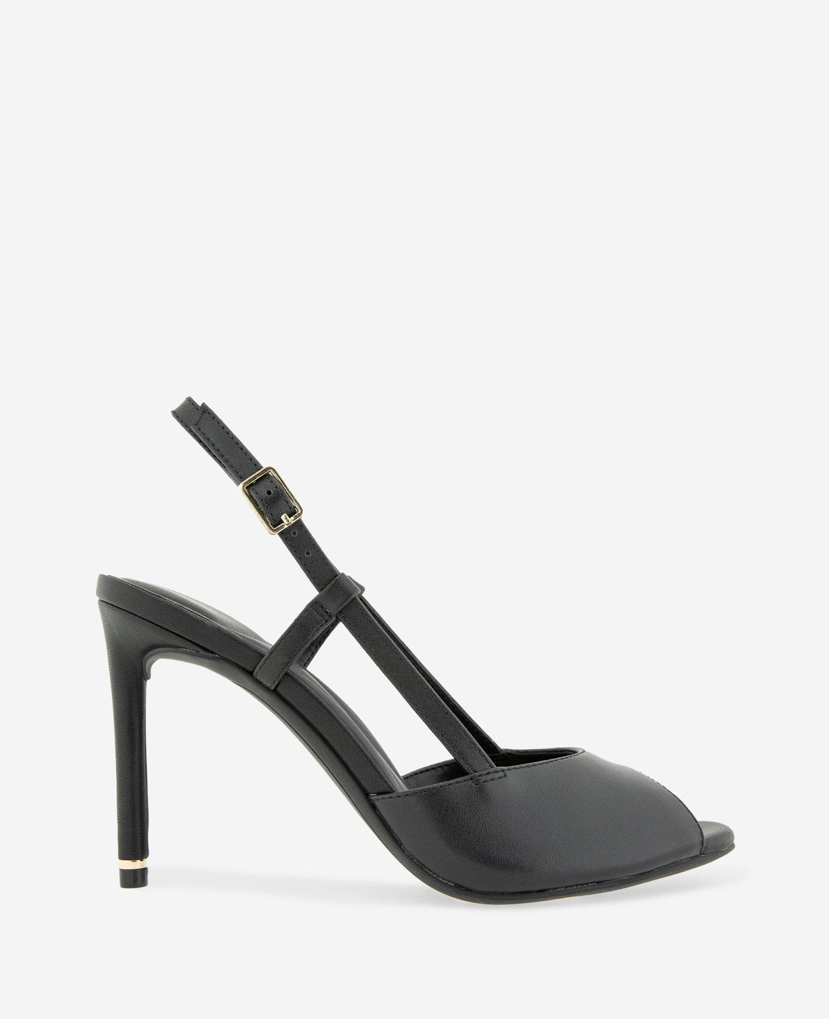 Londyn Leather Peep Toe Heel | Kenneth Cole BLACK LEATHER