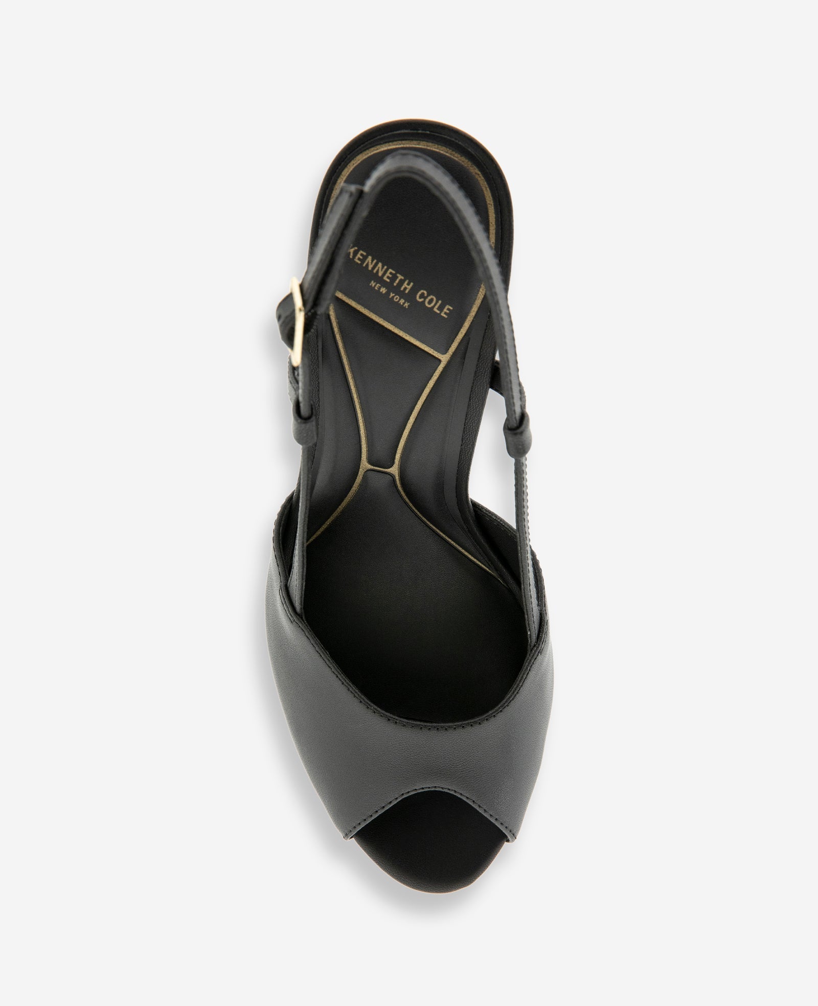 Londyn Leather Peep Toe Heel | Kenneth Cole BLACK LEATHER