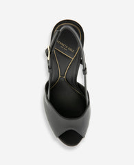 Londyn Leather Peep Toe Heel | Kenneth Cole BLACK LEATHER