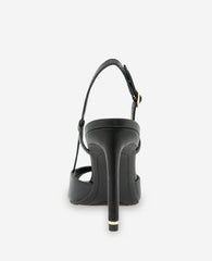 Londyn Leather Peep Toe Heel | Kenneth Cole BLACK LEATHER