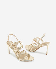 Leyla Metallic Strappy Leather Heel | Kenneth Cole LIGHT GOLD