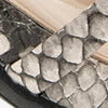 Genevieve Embossed Cage Toe Ankle Strap Heel | Kenneth Cole BLACK/WHITE SNAKE
