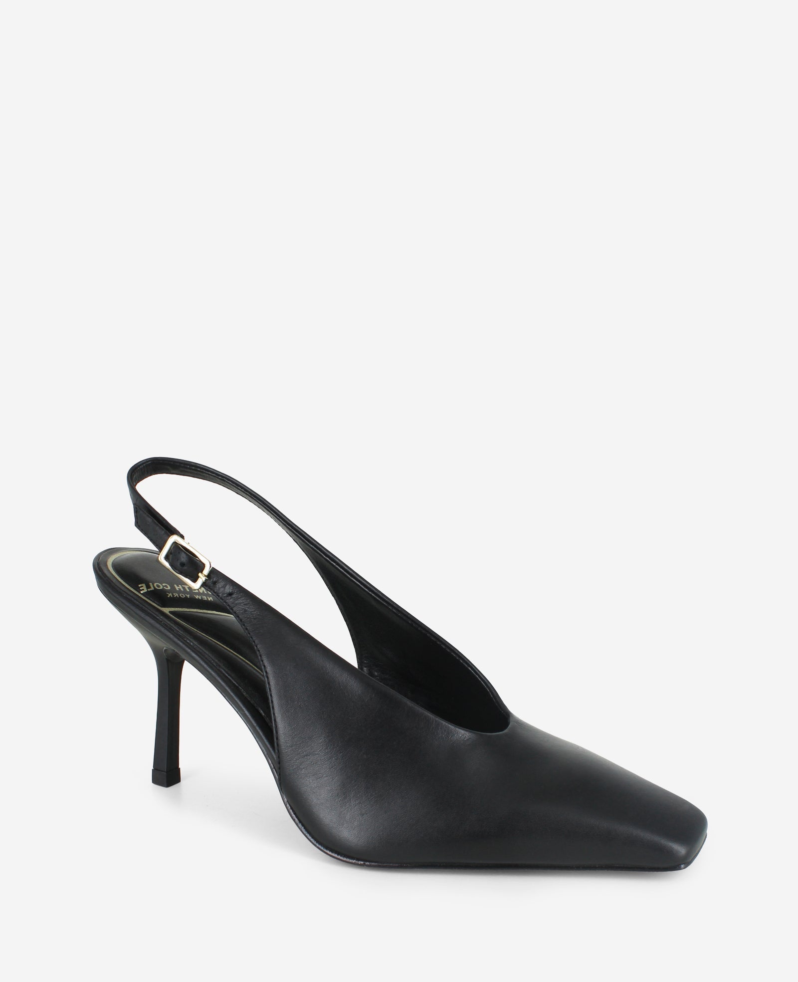 Aerial Leather Slingback Heel | Kenneth Cole BLACK LEATHER