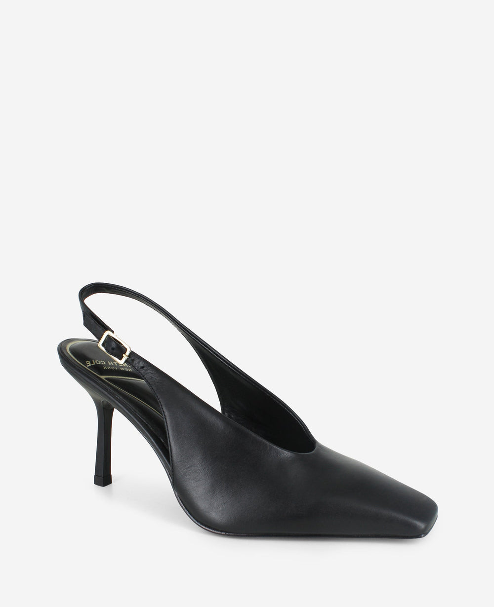 Aerial Leather Slingback Heel | Kenneth Cole BLACK LEATHER