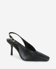 Aerial Leather Slingback Heel | Kenneth Cole BLACK LEATHER