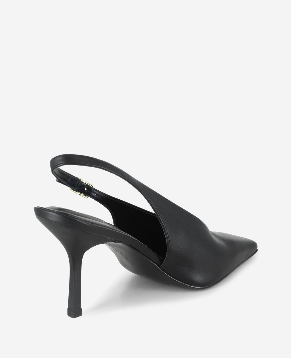 Aerial Leather Slingback Heel | Kenneth Cole BLACK LEATHER