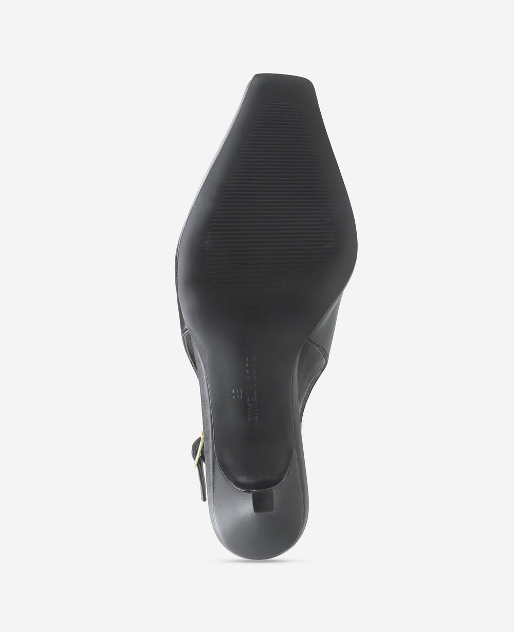 Aerial Leather Slingback Heel | Kenneth Cole BLACK LEATHER
