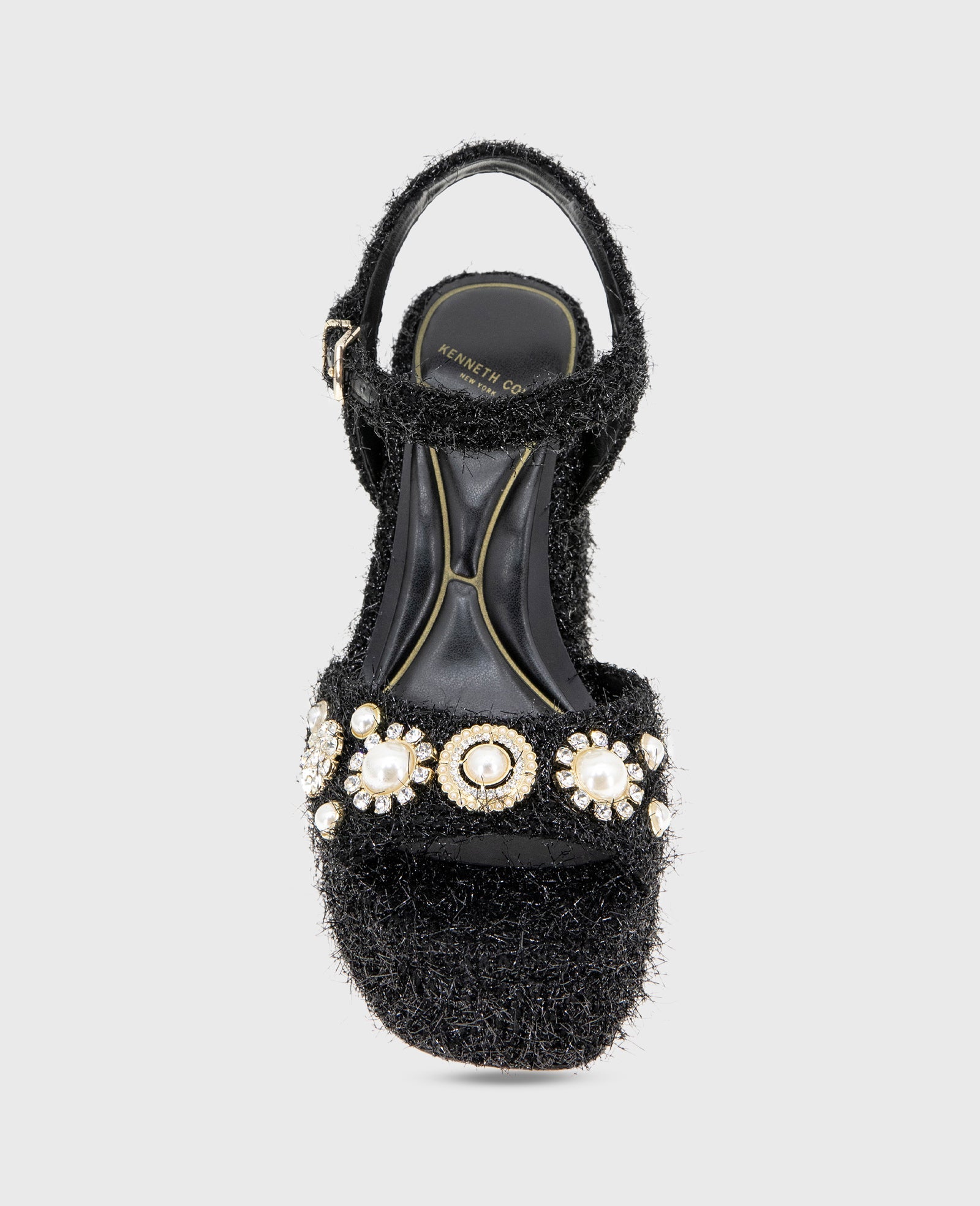 Dolly Charms Fabric Platform Sandal | Kenneth Cole BLACK FABRIC