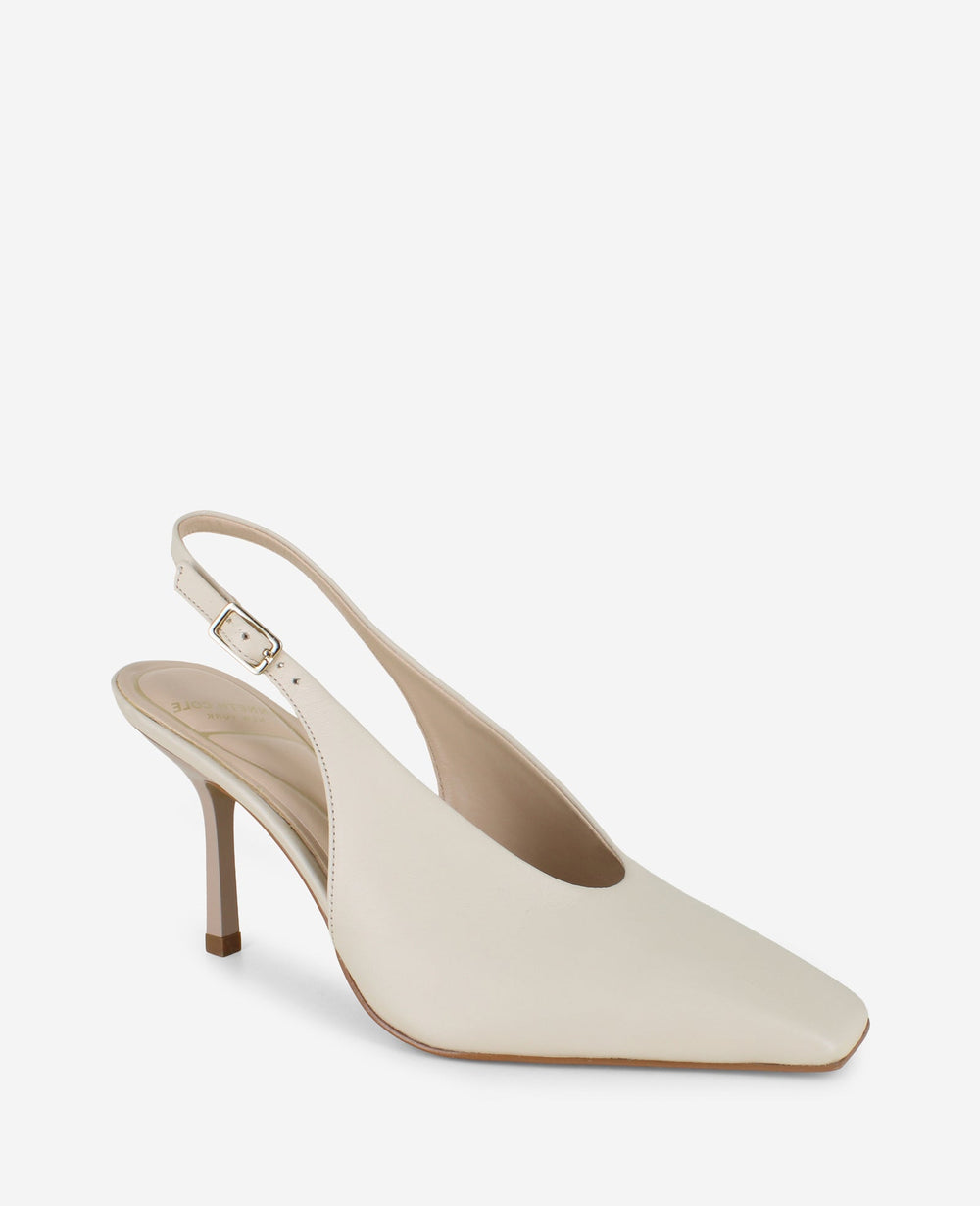 Aerial Leather Slingback Heel | Kenneth Cole IVORY LEATHER