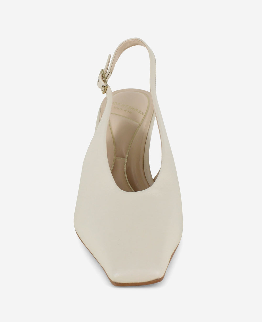 Aerial Leather Slingback Heel | Kenneth Cole IVORY LEATHER