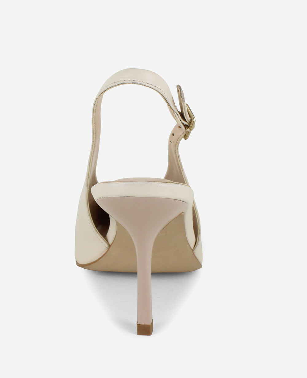 Aerial Leather Slingback Heel | Kenneth Cole IVORY LEATHER