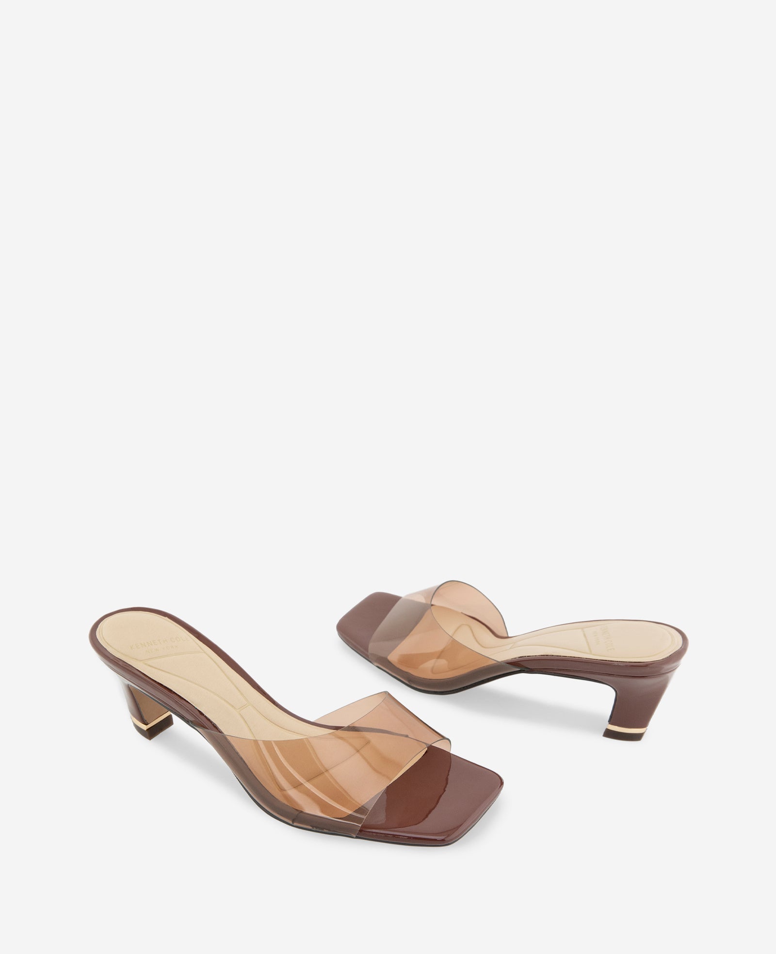 Arita Transparent Open Toe Heel | Kenneth Cole DARK BROWN
