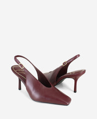 Aerial Leather Slingback Heel | Kenneth Cole BURGUNDY LEATHER