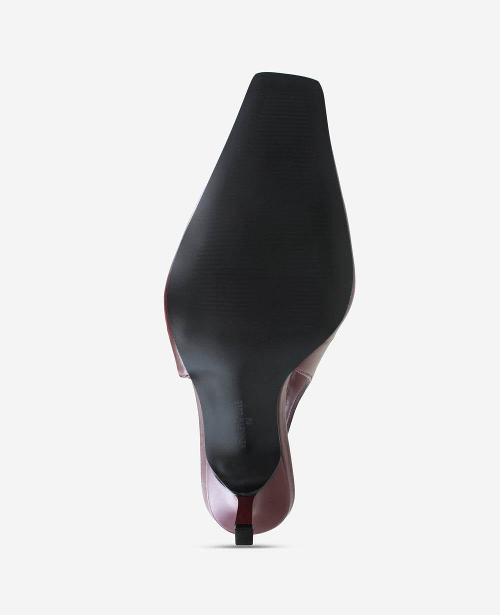 Aerial Leather Slingback Heel | Kenneth Cole BURGUNDY LEATHER