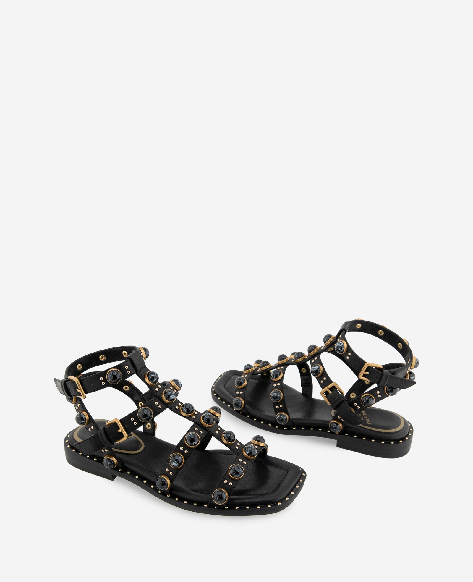 Ruby Leather Jewel Gladiator Sandal | Kenneth Cole BLACK