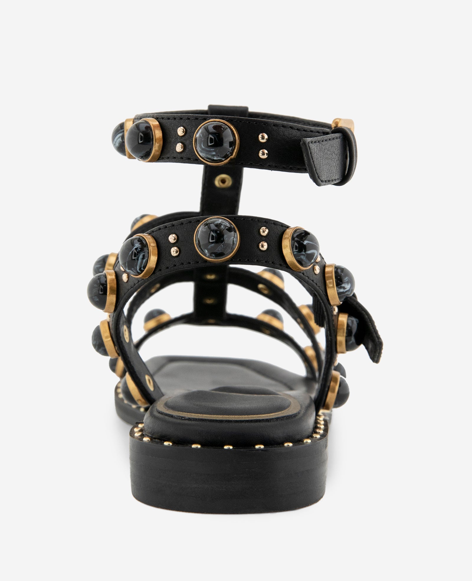 Ruby Leather Jewel Gladiator Sandal | Kenneth Cole BLACK