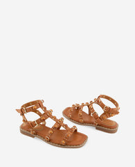 Ruby Leather Jewel Gladiator Sandal | Kenneth Cole TAN