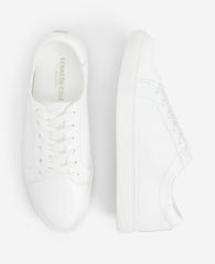 Women’s Leather Kam Sneaker | White Casual Lace-Up Shoe | Kenneth Cole WHITE