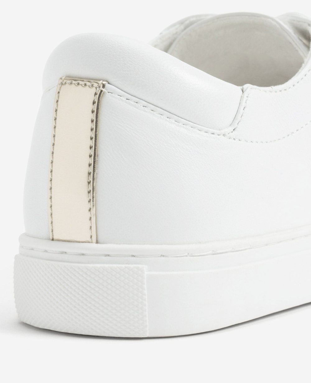 Women’s Leather Kam Sneaker | White Casual Lace-Up Shoe | Kenneth Cole WHITE