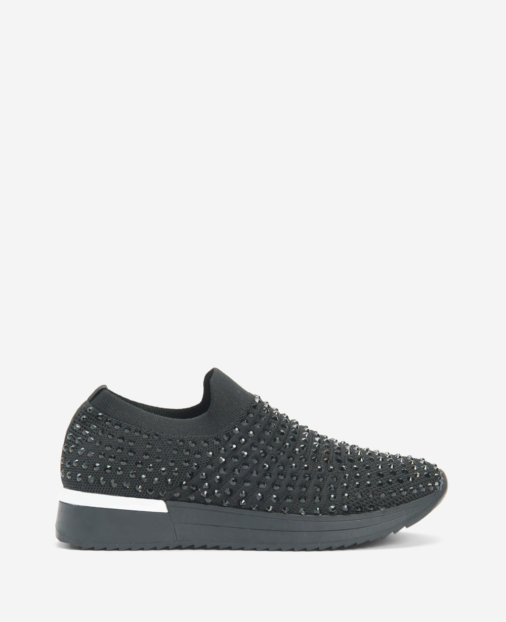 Women's Cameron Jewel Slip-On Sneaker with Sparkle | KC | Kenneth Cole BLACK