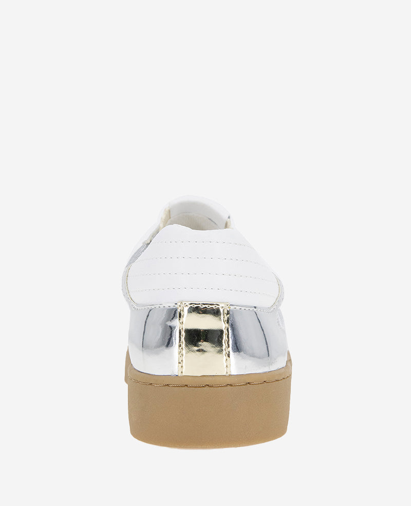 Sam Metallic Leather Mesh Sneaker – Shiny, Comfy & Iconic | Kenneth Cole SILVER MESH