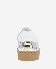 Sam Metallic Leather Mesh Sneaker – Shiny, Comfy & Iconic | Kenneth Cole SILVER MESH