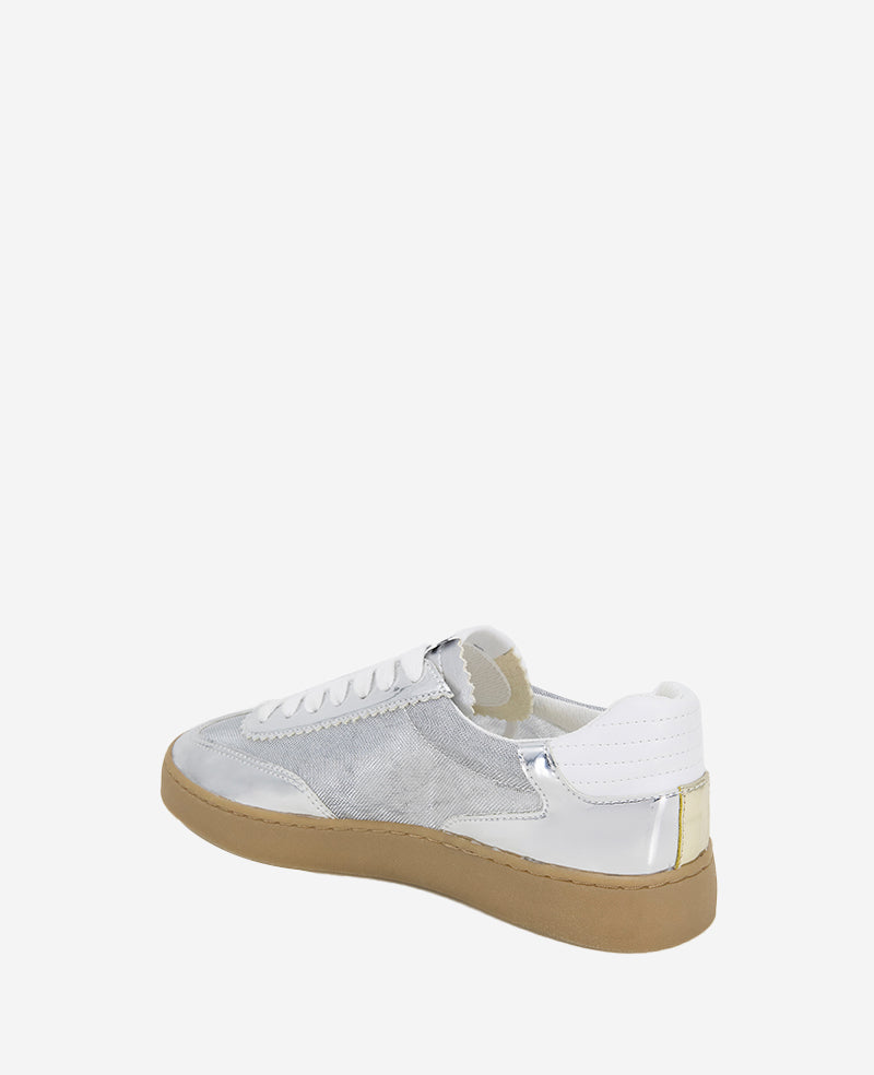 Sam Metallic Leather Mesh Sneaker – Shiny, Comfy & Iconic | Kenneth Cole SILVER MESH