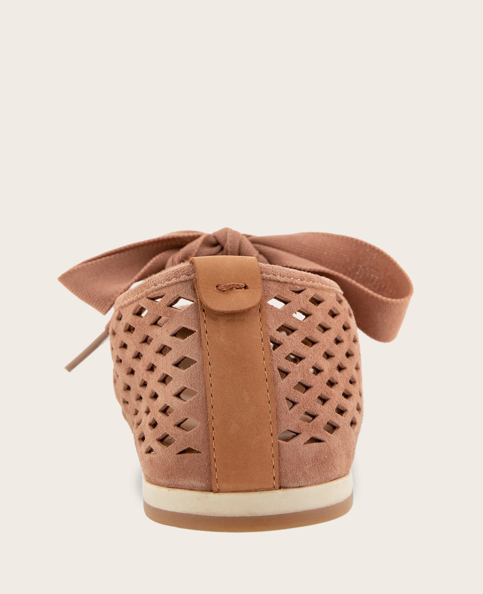 GENTLE SOULS - Annalise Perforated Suede Ribbon Tie Ballet Sneaker | Kenneth Cole MOCHA SUEDE