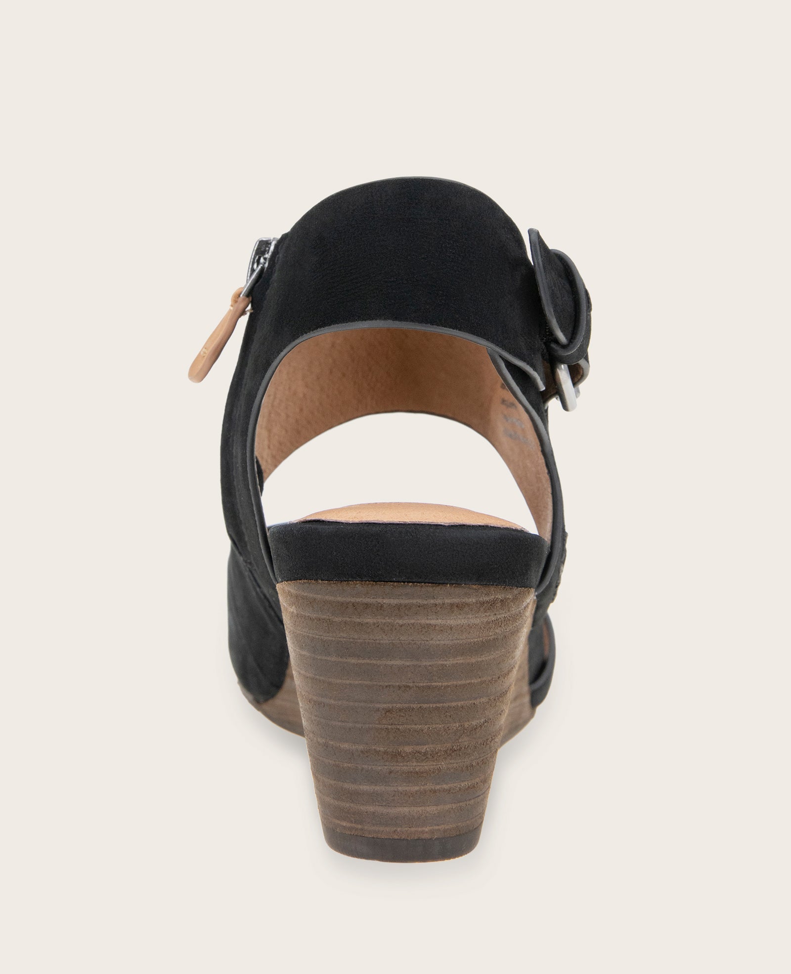 Shop Tilly Nubuck Wedge Sandal Black | Gentle Souls by KC | Kenneth Cole BLACK NUBUCK