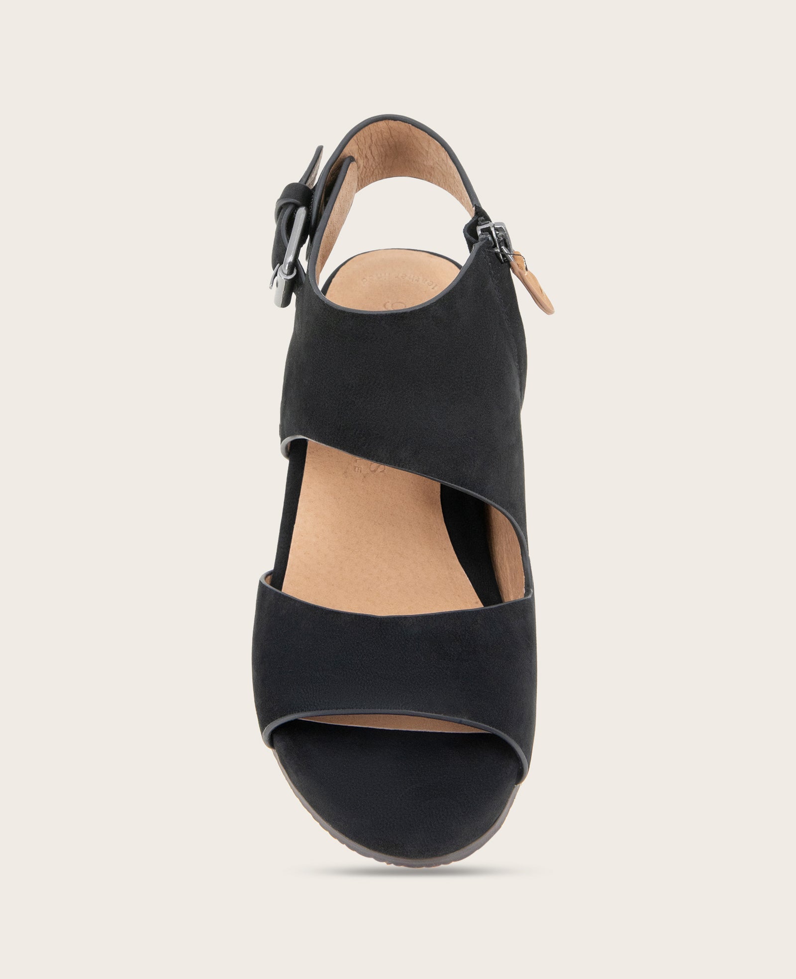 Shop Tilly Nubuck Wedge Sandal Black | Gentle Souls by KC | Kenneth Cole BLACK NUBUCK